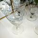 A saisir : ensemble de 5 verres à vin Art Déco en Cristal gravé - 1920