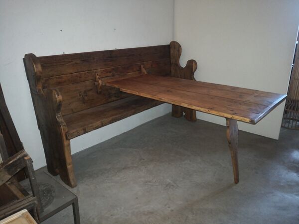 Banc avec table amovible savoyard
