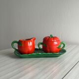 Vintage Ceramic Gravy Boat and Condiment Canister Set