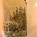 Frame early XX gilded wood water mill signed