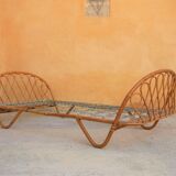 Vintage rattan bed