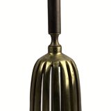 Art deco holophane cut glass and brass wall lamps, 1970