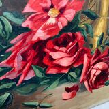 Ancienne peinture de roses