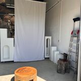 Quadripod coffee table in solid wood monoxyl natural color (dark)