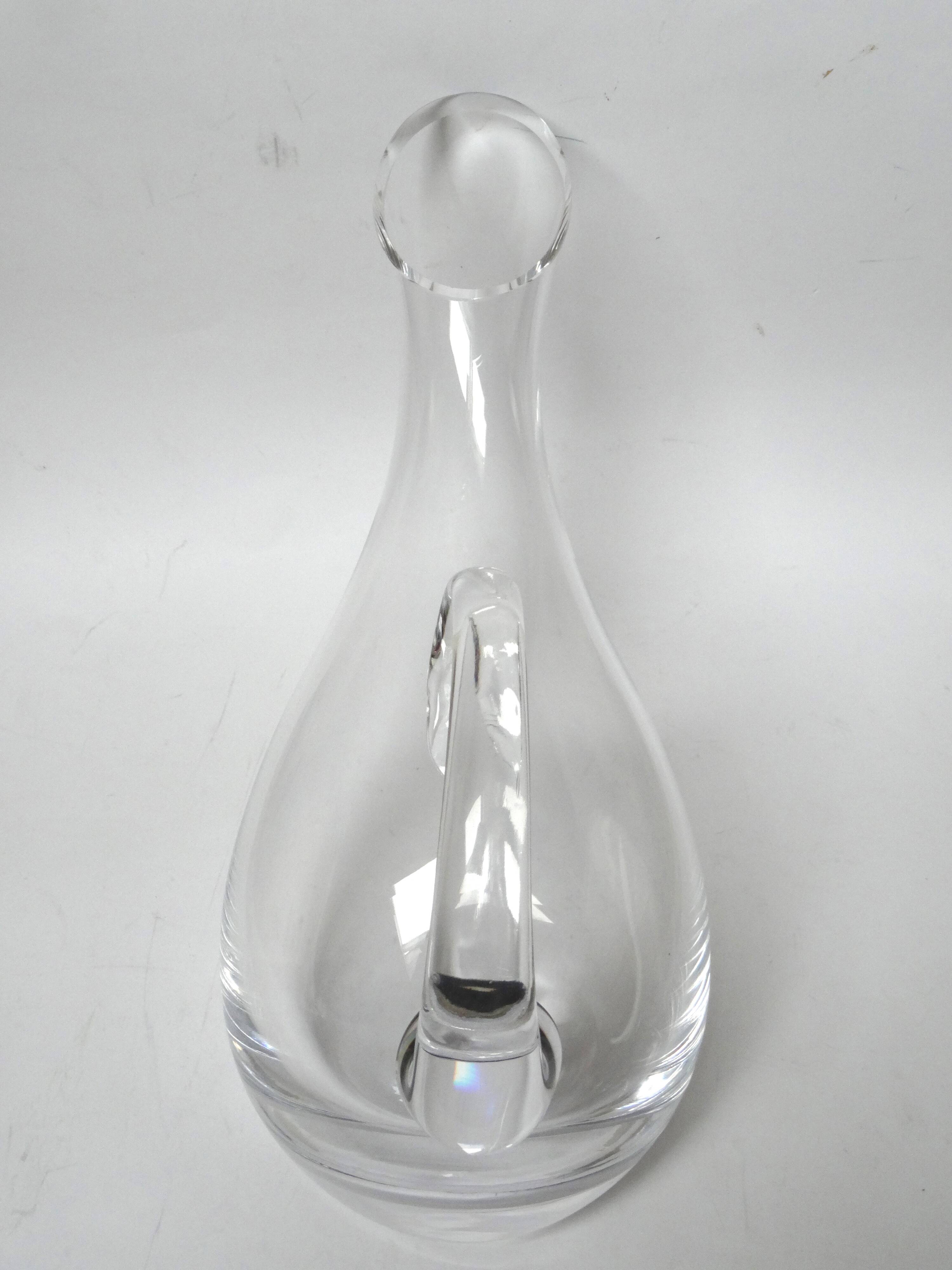 Leaning glass wine carafe