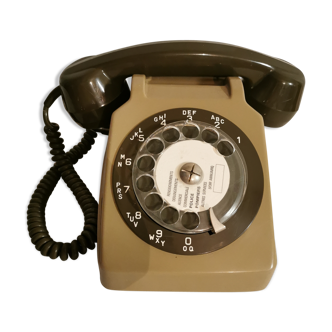 Téléphone année 1980 PTT vintage kaki