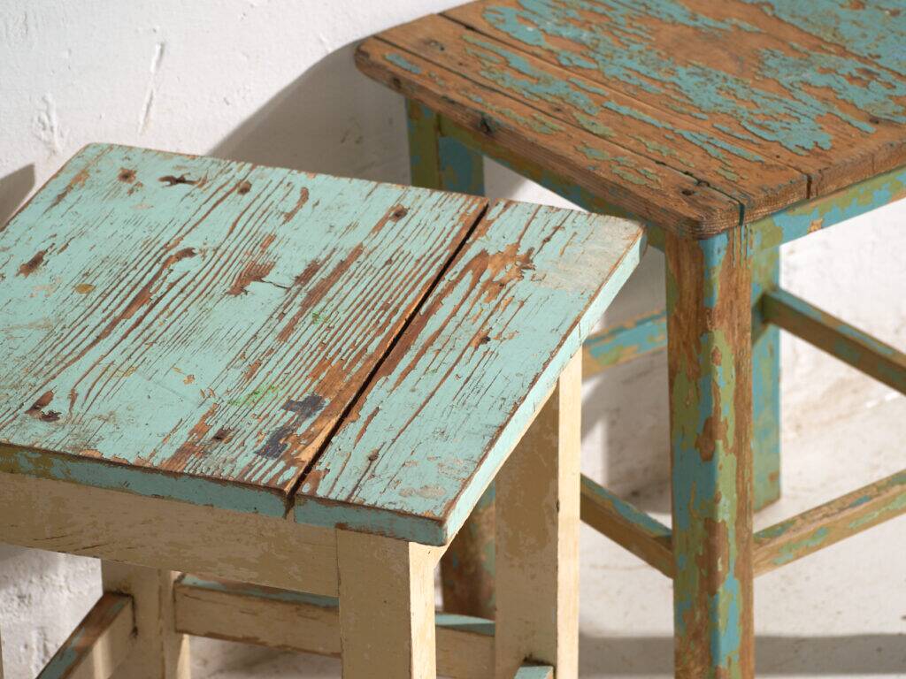 Antique pine bedside tables – Central Europe, circa 1940 #4