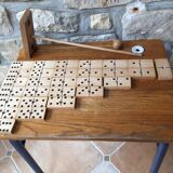 Set of vintage dominoes in solid wood