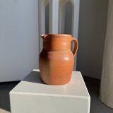 Large orange stoneware jug Grès Bonneval Made in France underneath H18