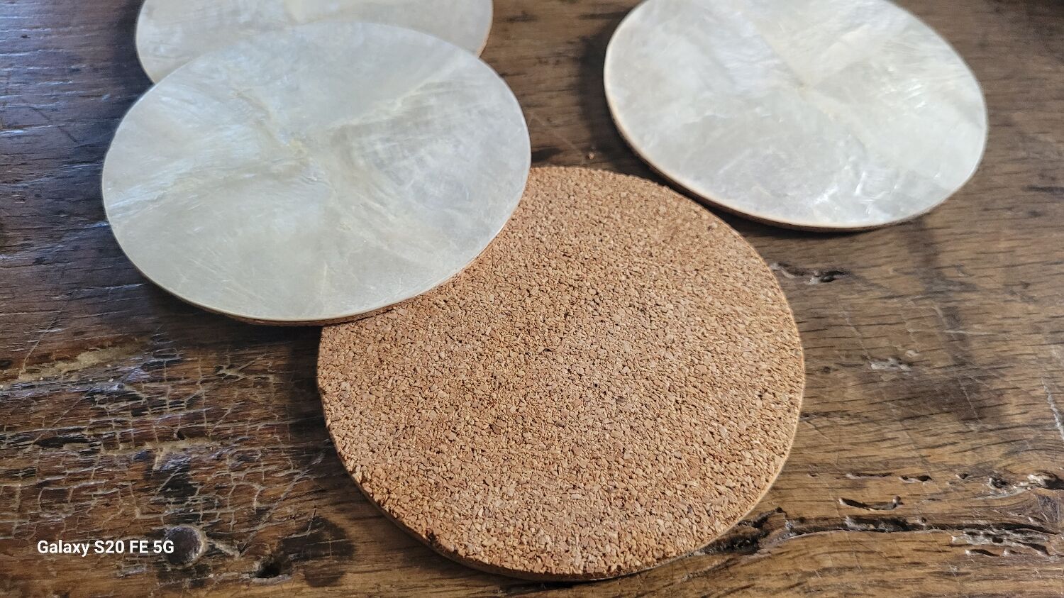 70's mother-of-pearl coaster