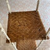 Bamboo and macrame plant holder
