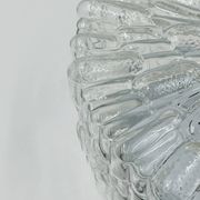 Massive modernist ceiling light in moulded glass