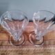 2 wine glasses - cut crystal - Baccarat around 1850