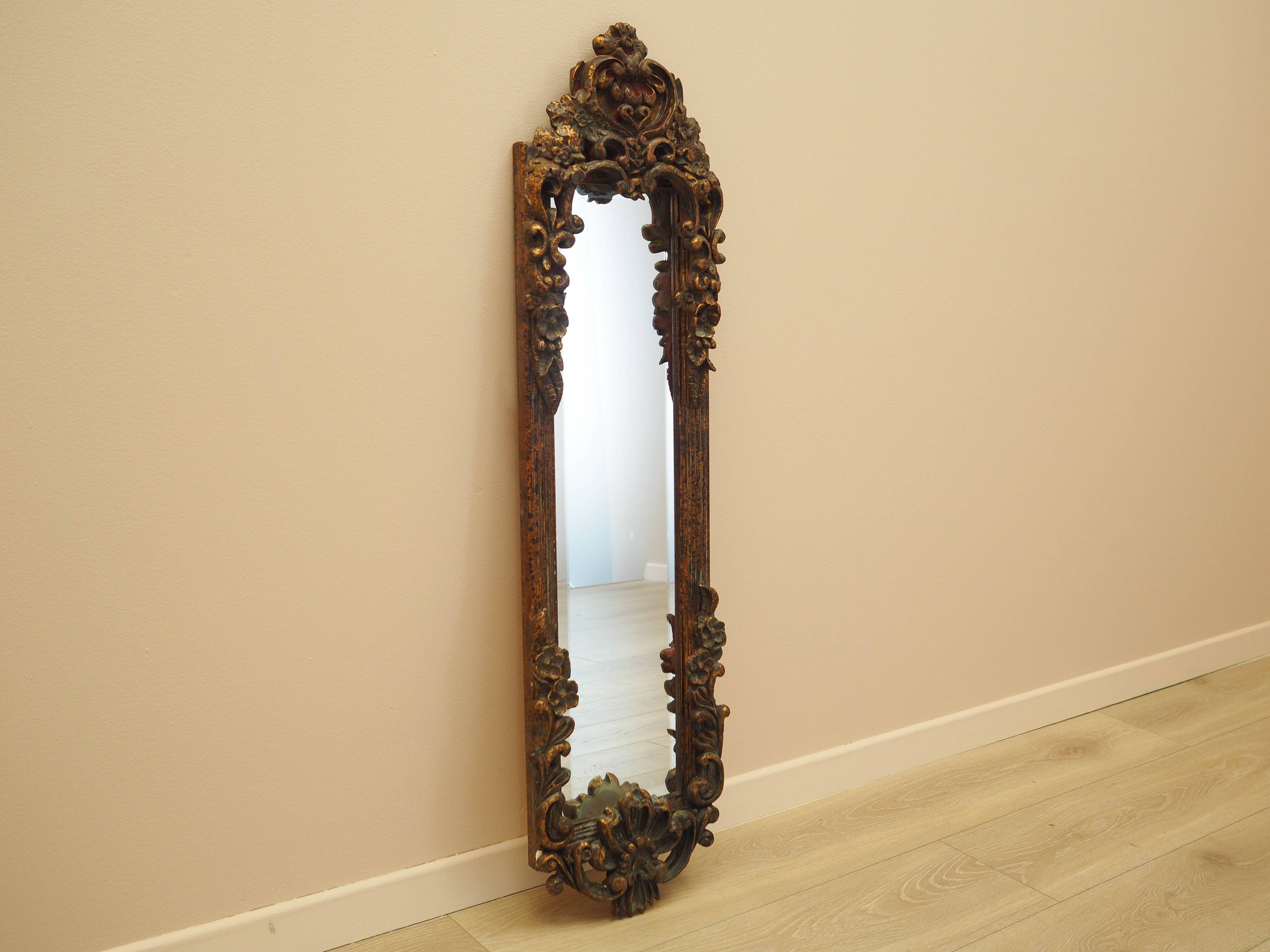 Mirror in a wooden frame, Italian design, 1960s, production: Italy