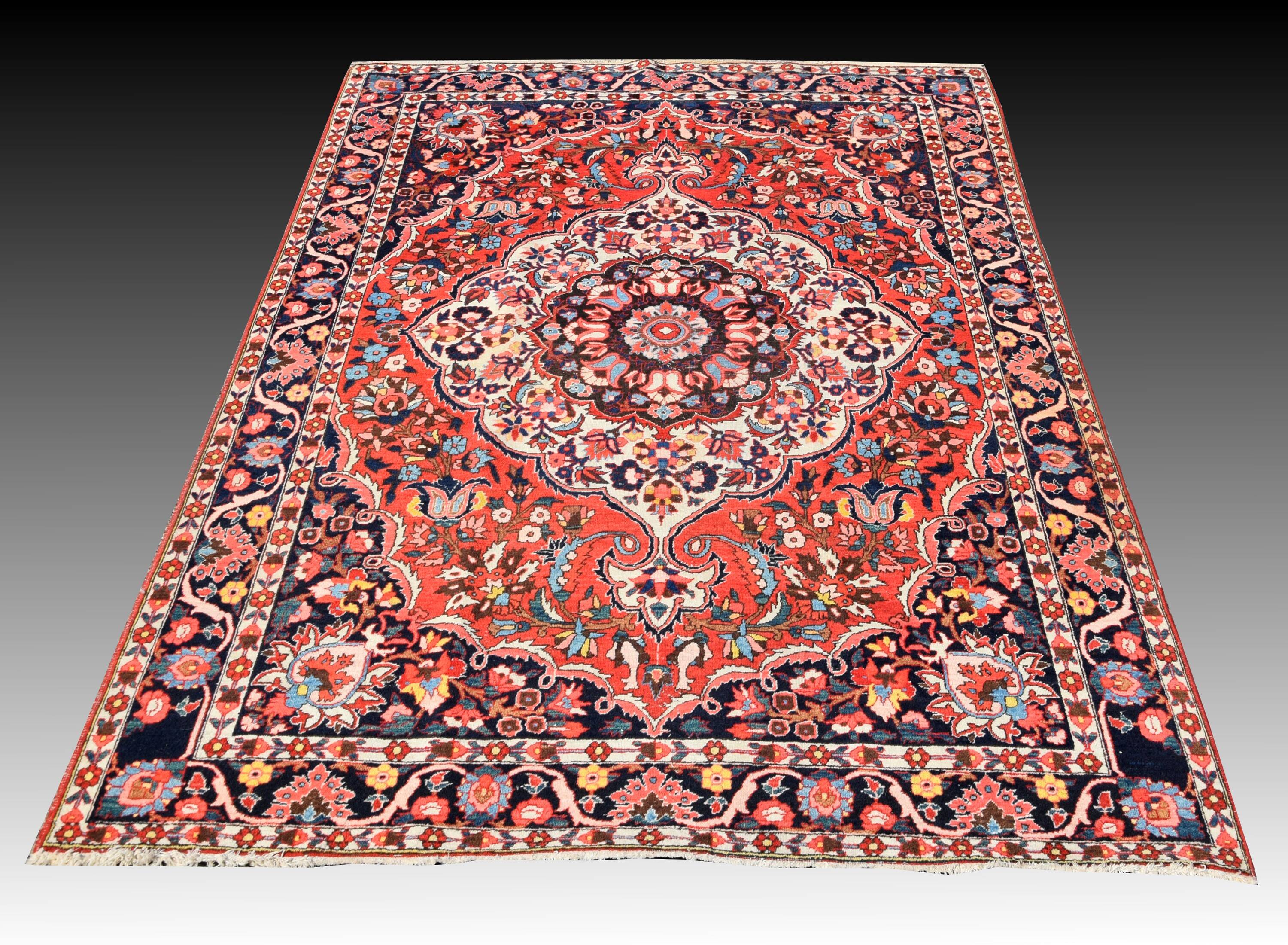 Persian Iran Saman Oriental Rug: 3.20 X 2.07 Meters - Made in