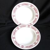 Set of 2 soup plates, Italian plates, soup plates.