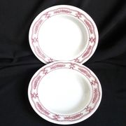 Set of 2 soup plates, Italian plates, soup plates.