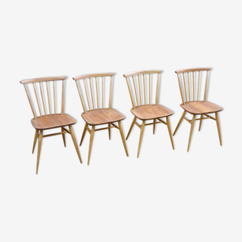 Set of four chairs Ercol "swept back chair * model 737»