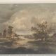 Oil Painting on Canvas Countryside Landscape School XIX - Signed C. Rougeot 18