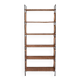 Woven rattan shelf and black metal