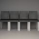 03 Chaises de salle à manger de Maarten van Severen pour Vitra. Lot de 4