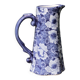 Fine English earthenware jug, cobalt blue decoration, Victoria Ware Ironstone.
