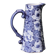 Fine English earthenware jug, cobalt blue decoration, Victoria Ware Ironstone.