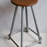 Wood and metal stool