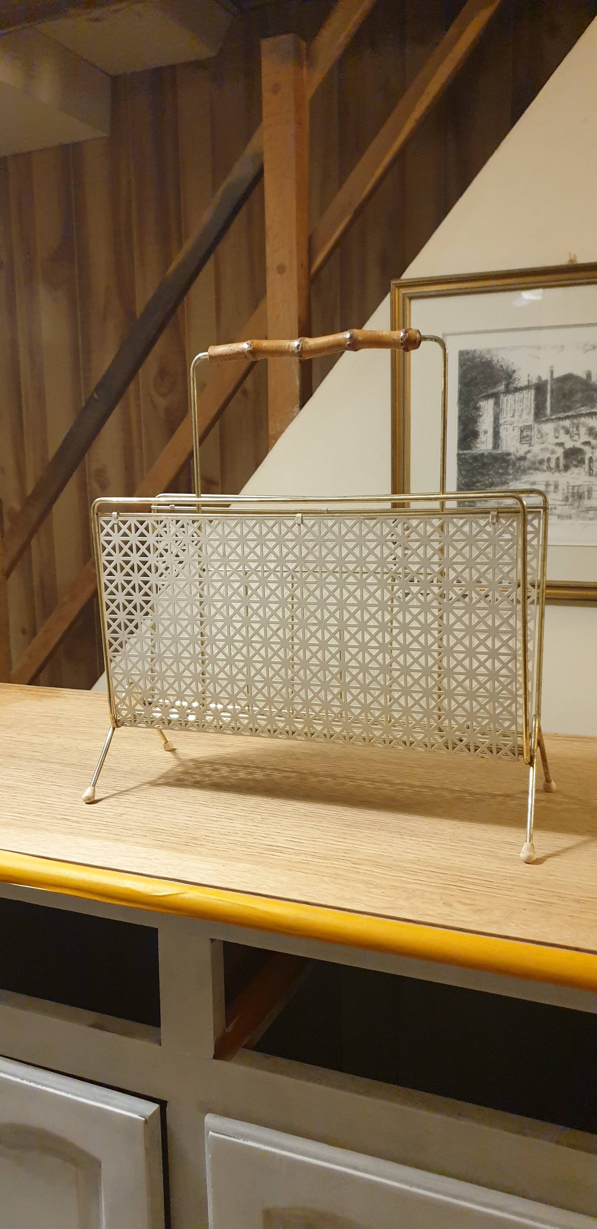 Perforated metal review door