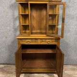 Renaissance style silver cabinet library in carved walnut circa 1850