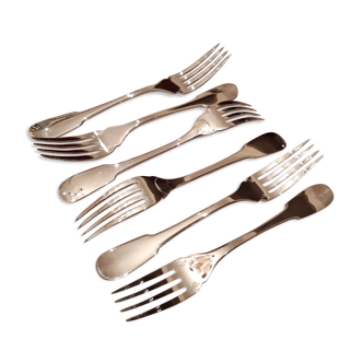 6 christofle Cluny fish forks, very good condition.