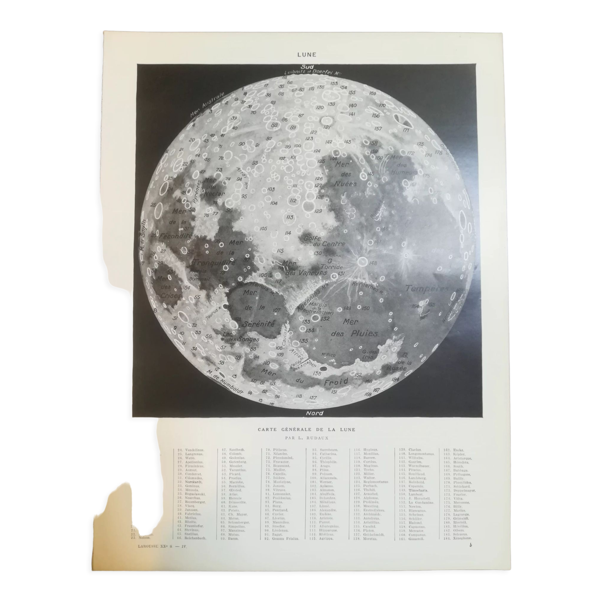 Lithograph on the moon and sky
