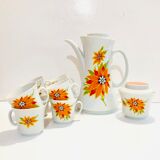 Teapot set & 8 cups 70s winterling schwarzenback bavaria germany-retro-kitchen -vintage