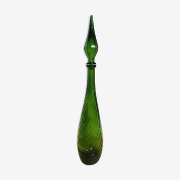 Large decanter Italian green vintage Empoli