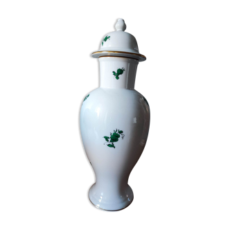 Vase with lid Maria Theresa Green Rose Patten