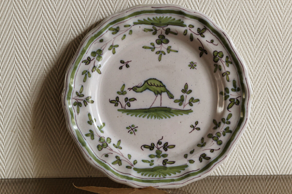 Earthenware plate from Moustiers, 18th century