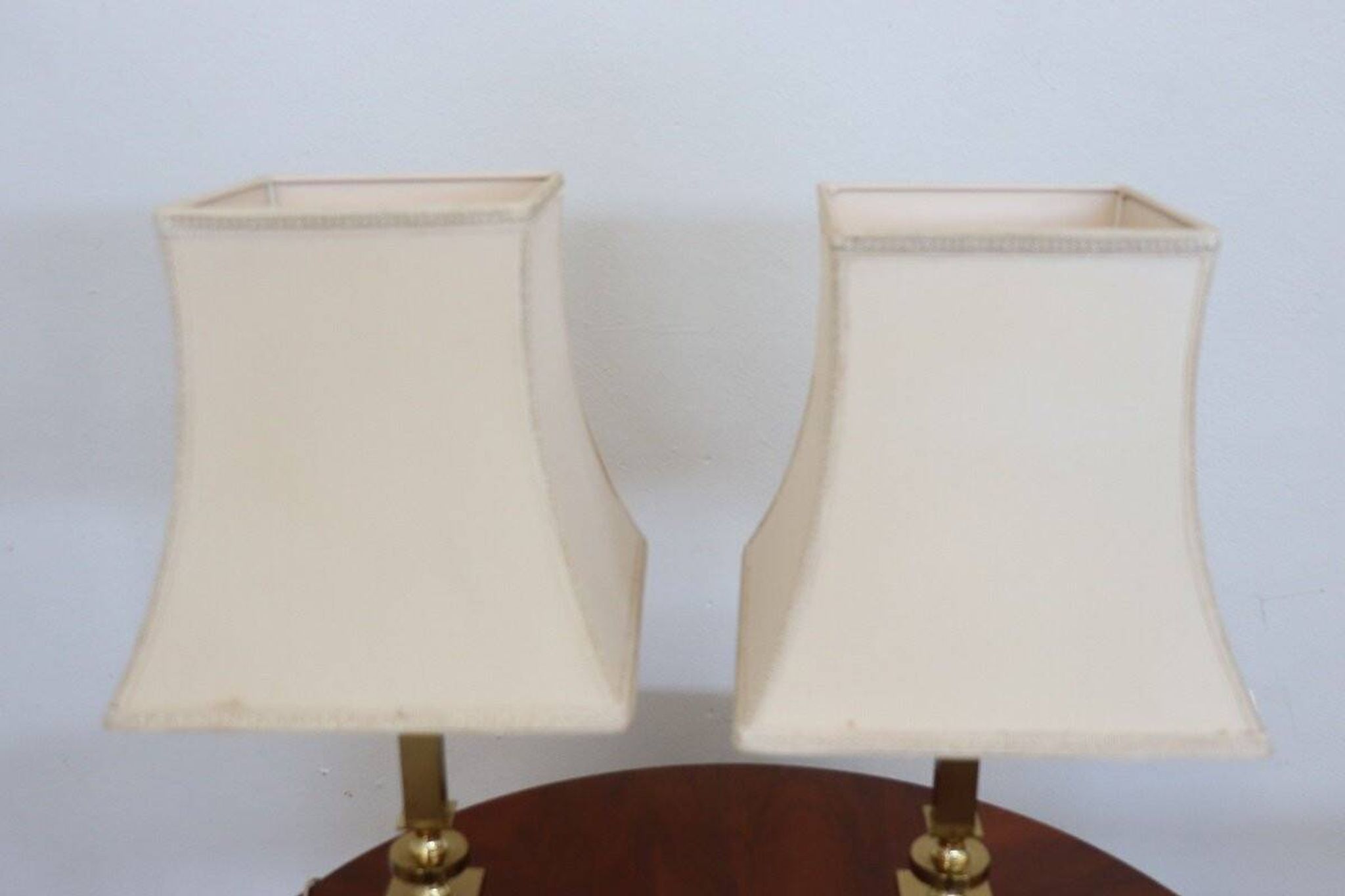 Lampes de chevet dorées, années 1970