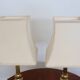 Lampes de chevet dorées, années 1970