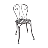 Xix° wrought iron garden chair
