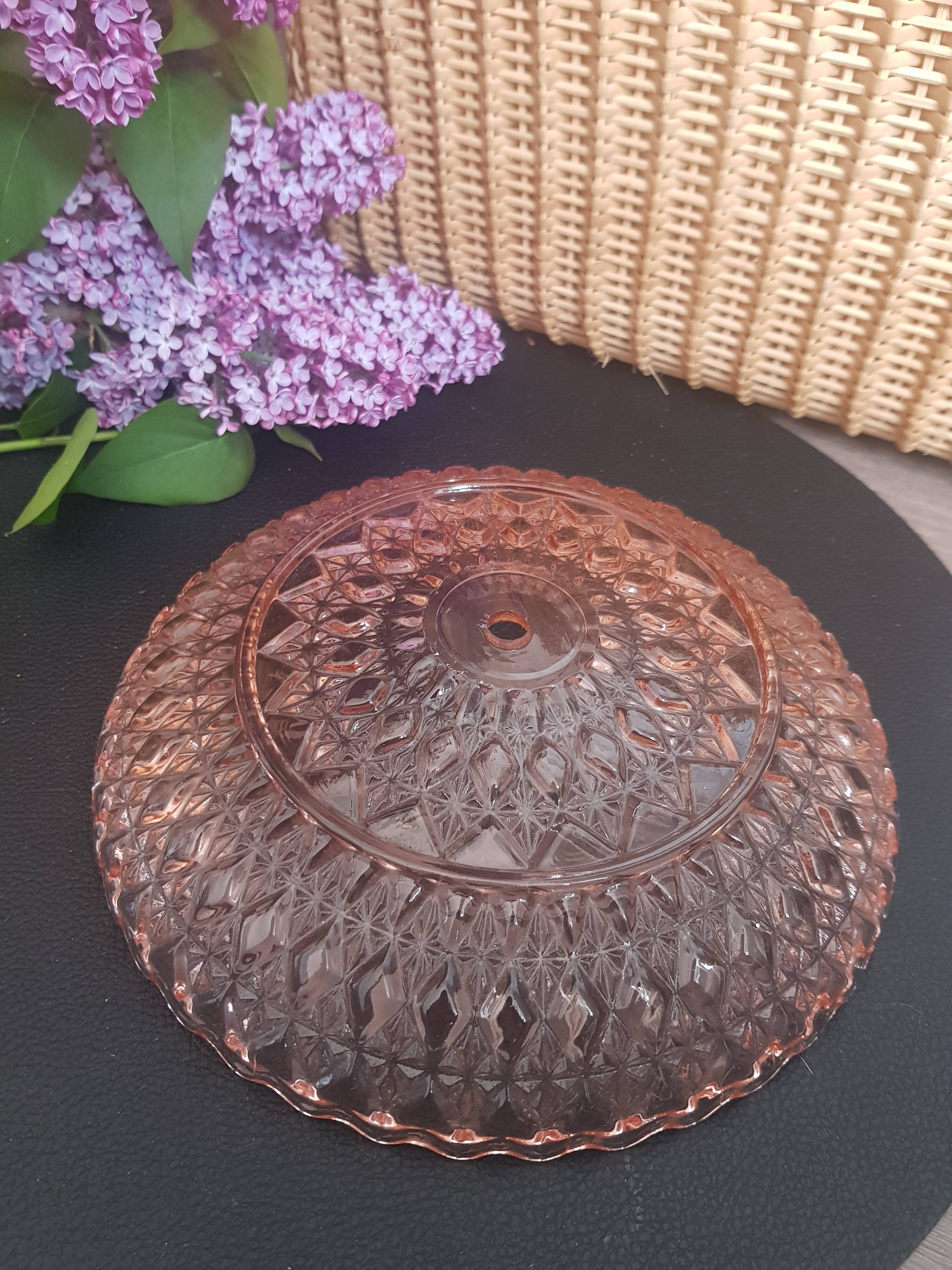 Pink glass lampshade