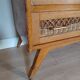 Commode bois et rotin vintage années 50
