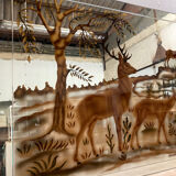 Doe-themed eglomized mirror