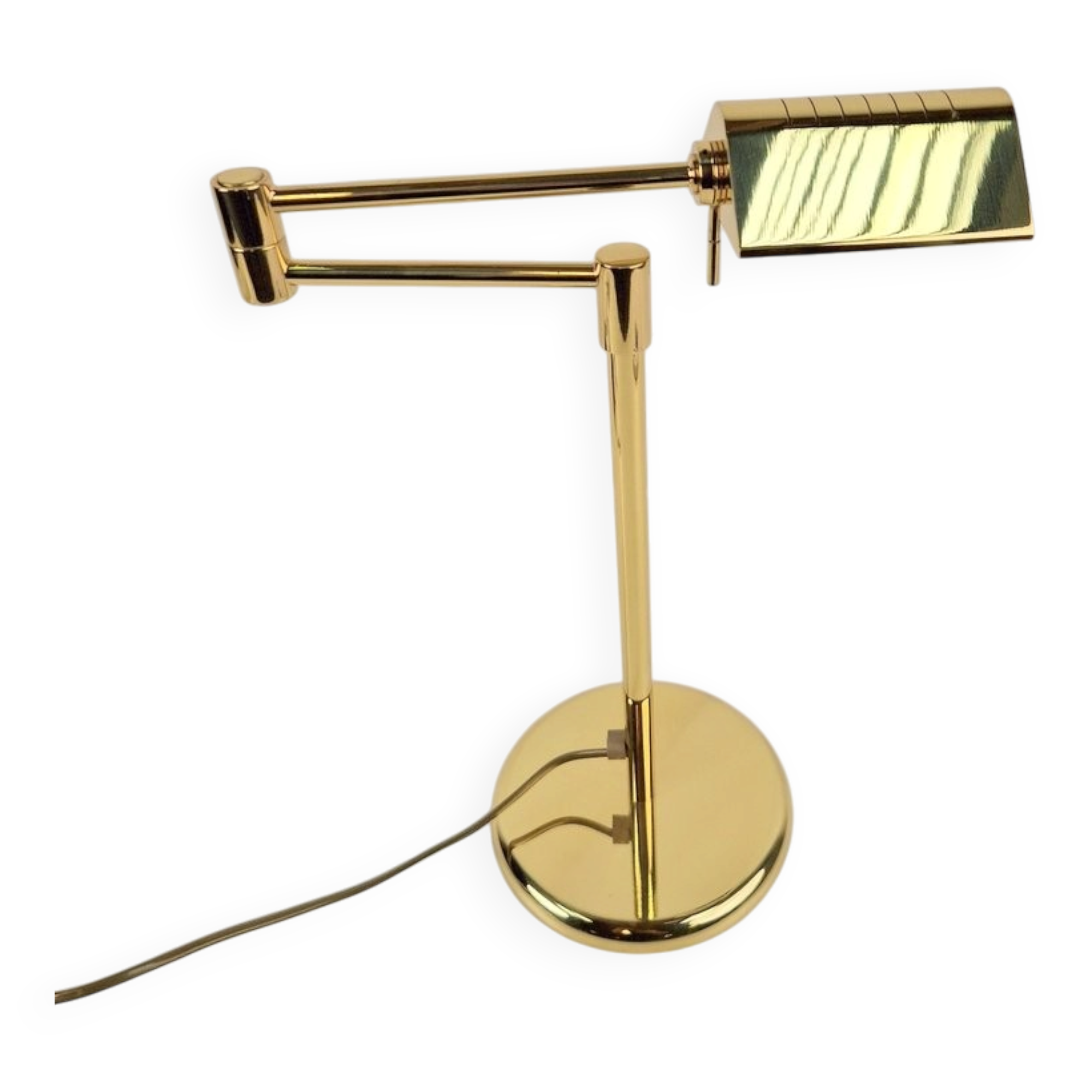 Regency Brass Adjustable Table Lamp from Egoluce, 1970s