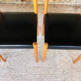 Set of 4 Scandinavian style dining chairs, circa 60