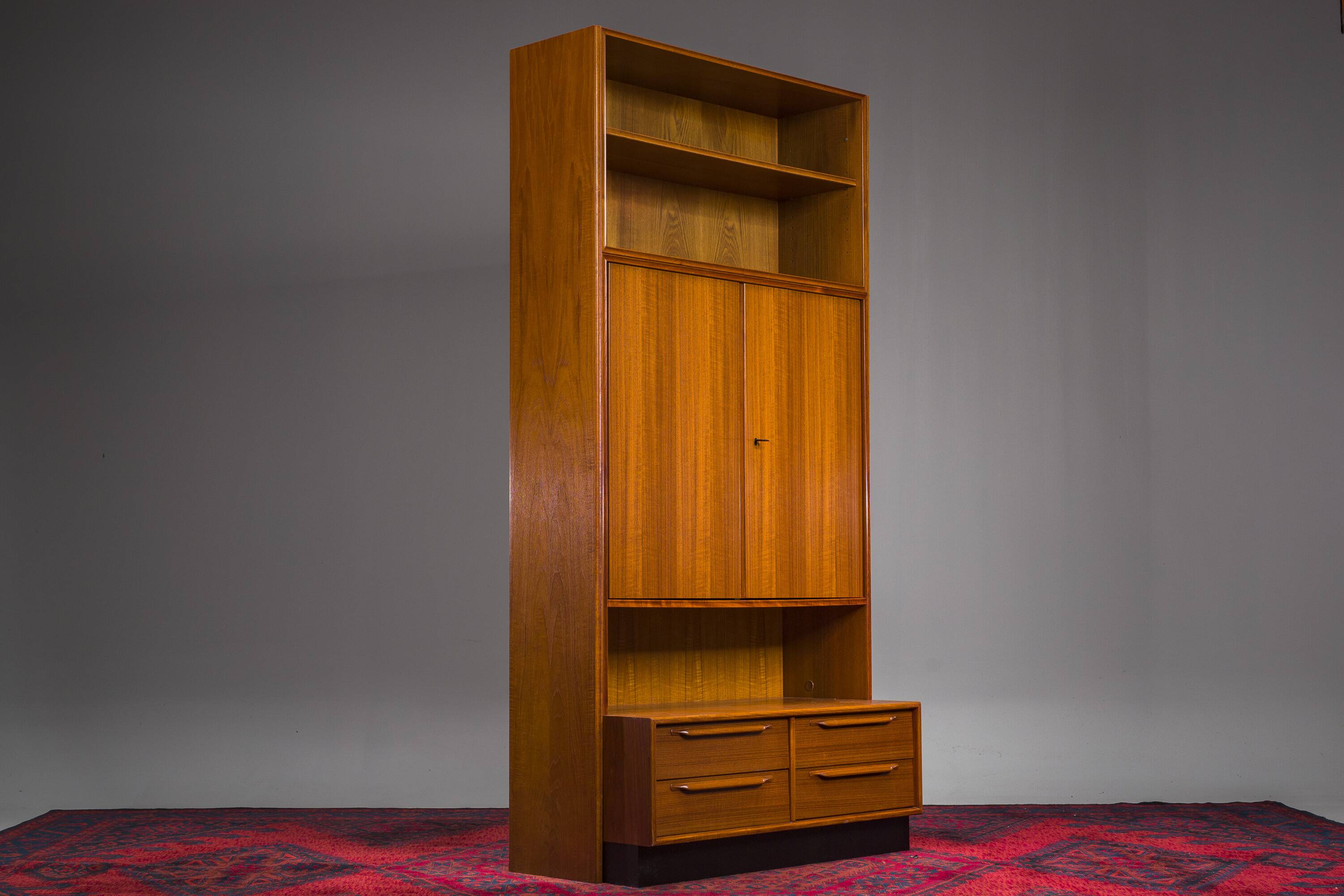 Large Vintage Cabinet in Teak by Heinrich Riestenpatt, 1960