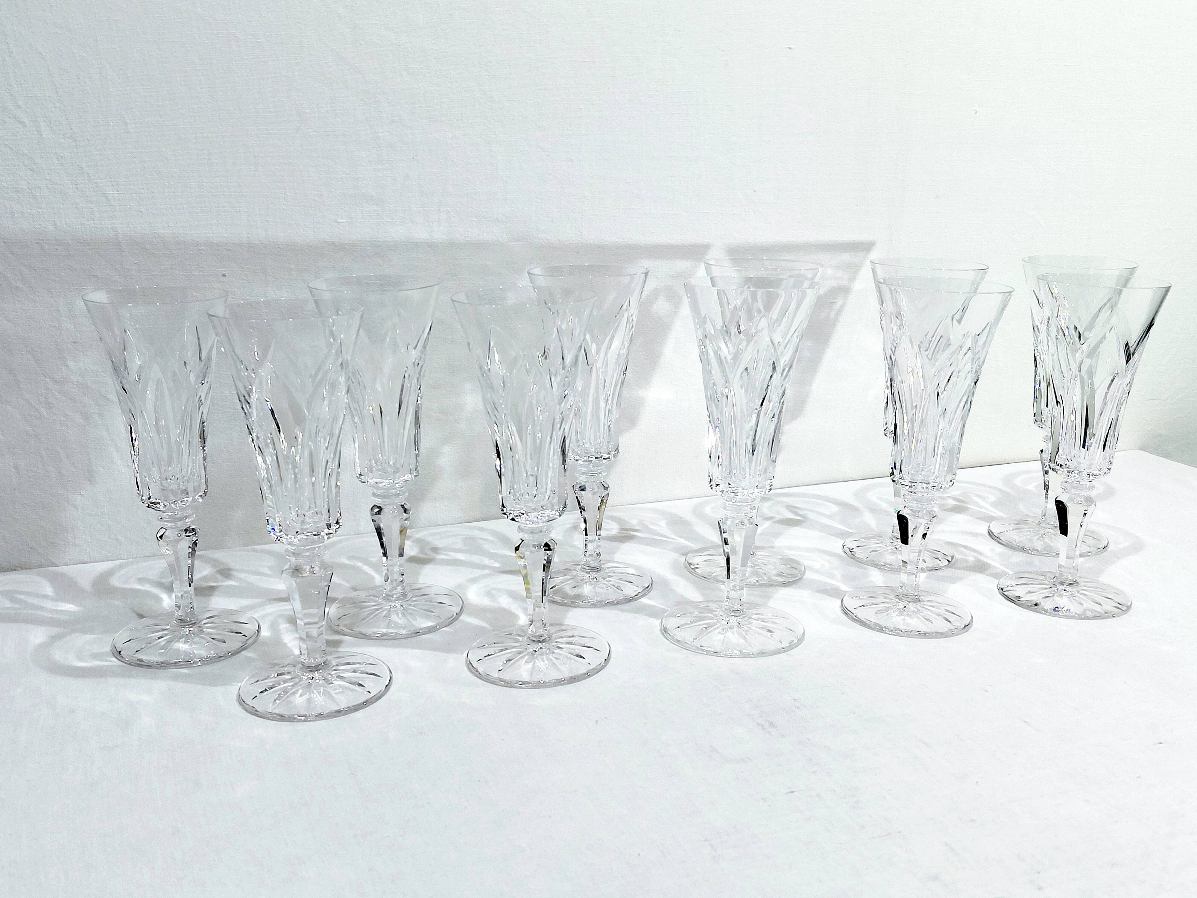 11 CHAMPAGNE FLUTES ST LOUIS CAMARGUE MODEL