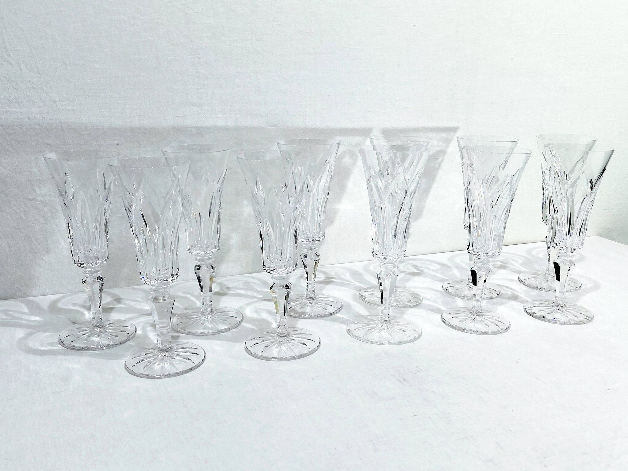 11 CHAMPAGNE FLUTES ST LOUIS CAMARGUE MODEL
