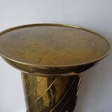 Pedestal column in vintage gilded metal