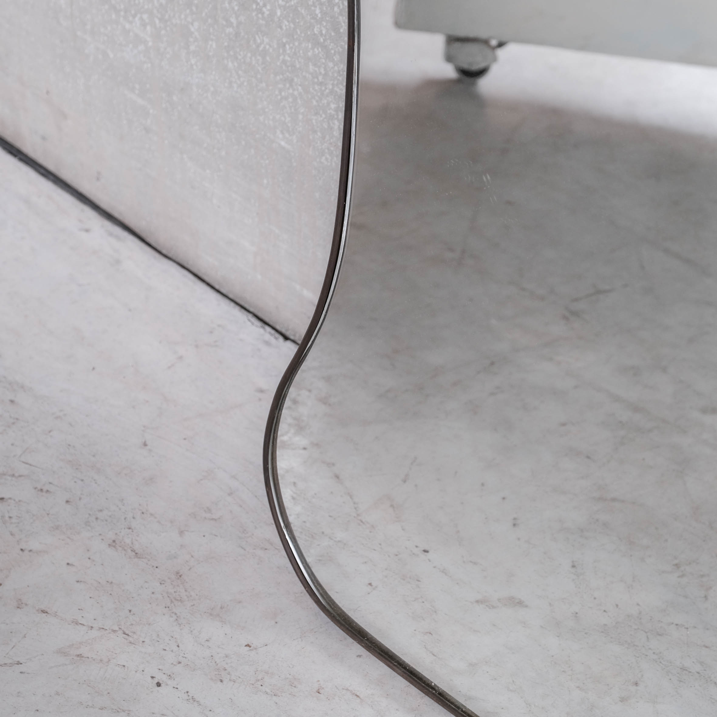 Xl mid-century brass italian mirror