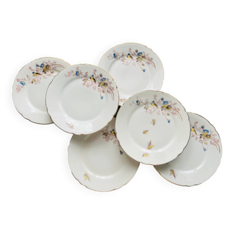 Hand painted porcelain dessert plates